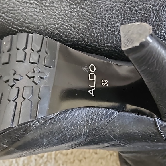 EUC Size 9 Black Aldo Leather Upper boots - Picture 4 of 10